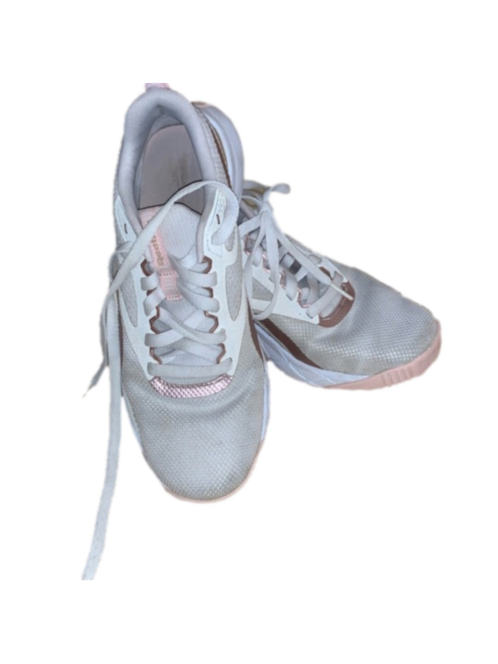 Size 7.5 Reebok white and pink nanoflex size 7.5 runners